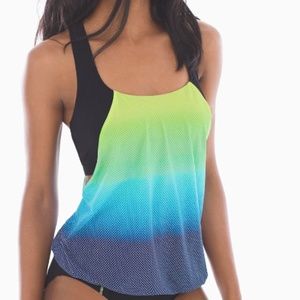 Profile By Gottex Swim - Ocean Reef Blouson T-Back Tankini Swim Top Profile By Gottex Swim - Ocean Reef Blouson T-Back Tankini Swim Top